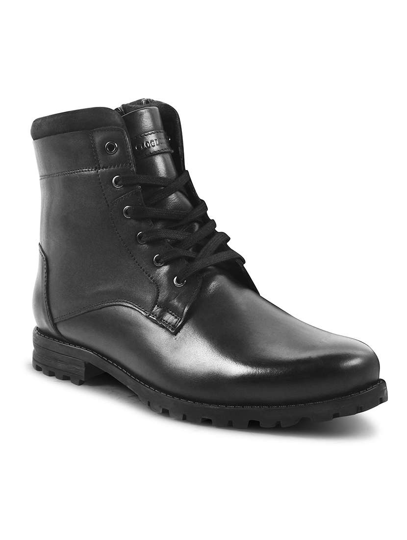 men black lace up boots - 21698008 -  Standard Image - 1