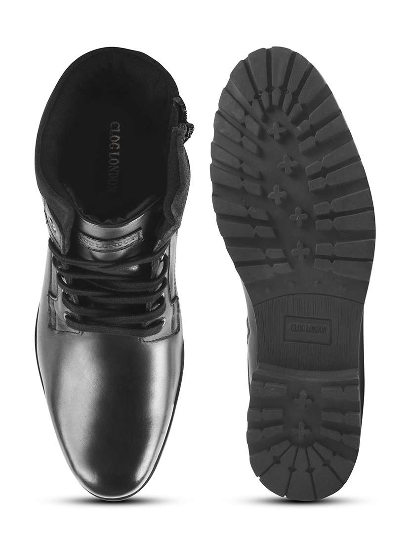 men black lace up boots - 21698008 -  Standard Image - 4