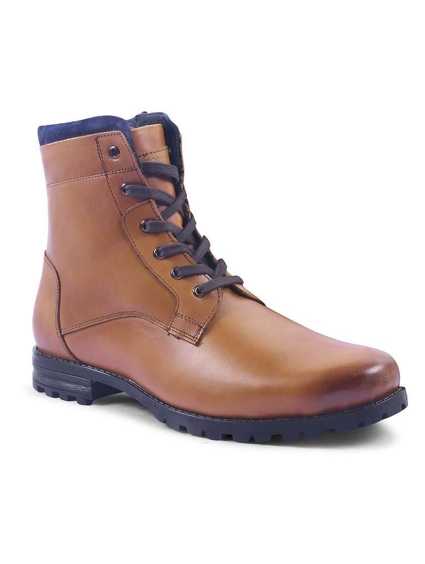 men tan lace up boots - 21698009 -  Standard Image - 1