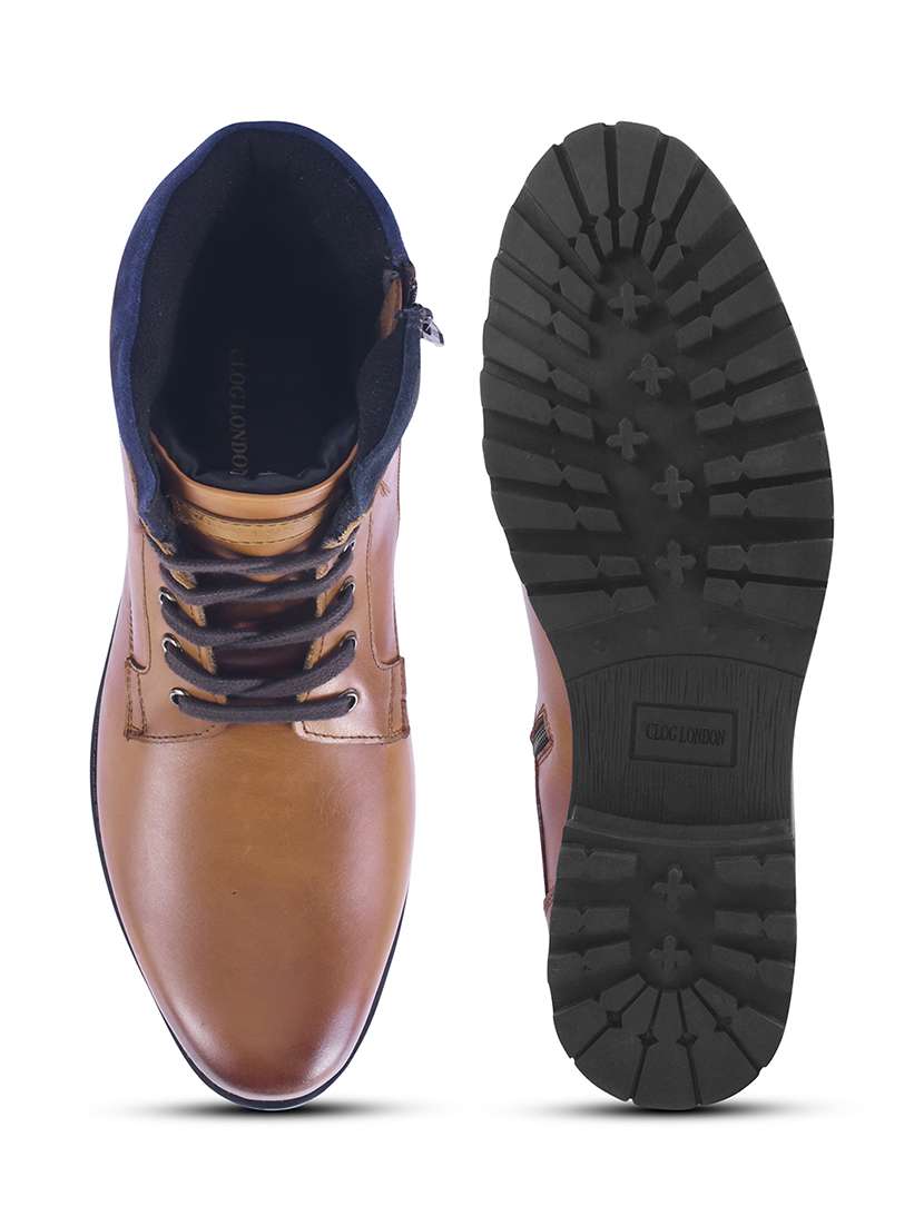 men tan lace up boots - 21698009 -  Standard Image - 4