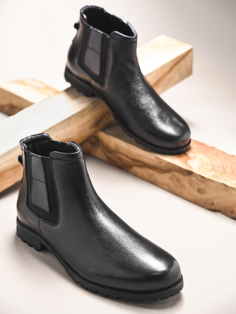 men black slip on boots - 21698010 -  Zoom Image - 0