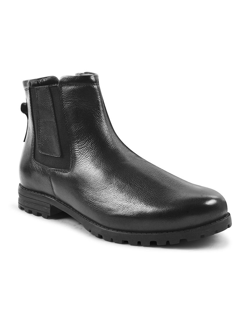 men black slip on boots - 21698010 -  Standard Image - 1