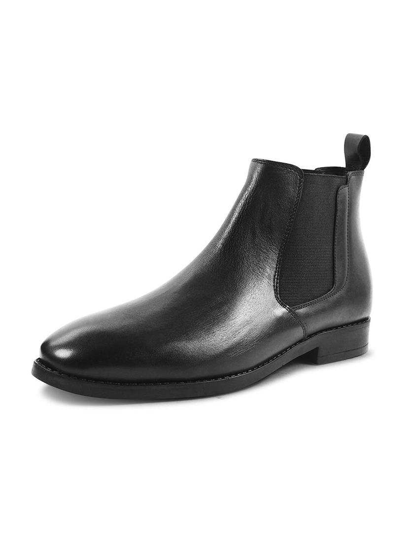 men black slip on boots - 21698012 -  Standard Image - 1