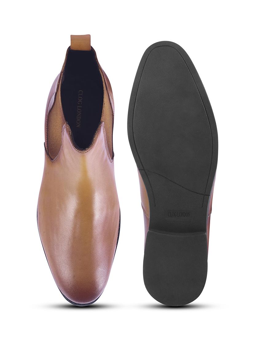 men tan slip on boots - 21698013 - Standard Image - 4