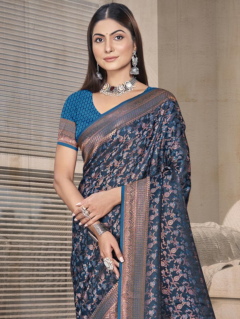 women self design banarasi saree with blouse - 21698235 -  Standard Image - 1