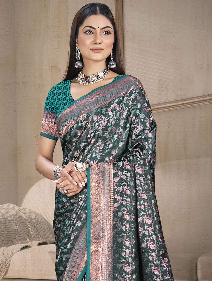 women self design banarasi saree with blouse - 21698237 - Standard Image - 1