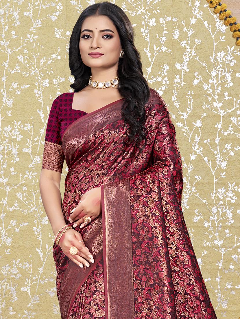 women self design banarasi saree with blouse - 21698275 - Standard Image - 1