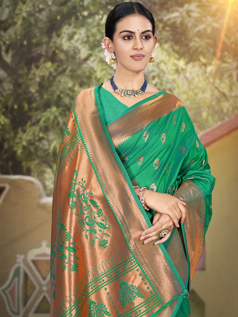 women self design paithani saree with blouse - 21698366 - Standard Image - 1