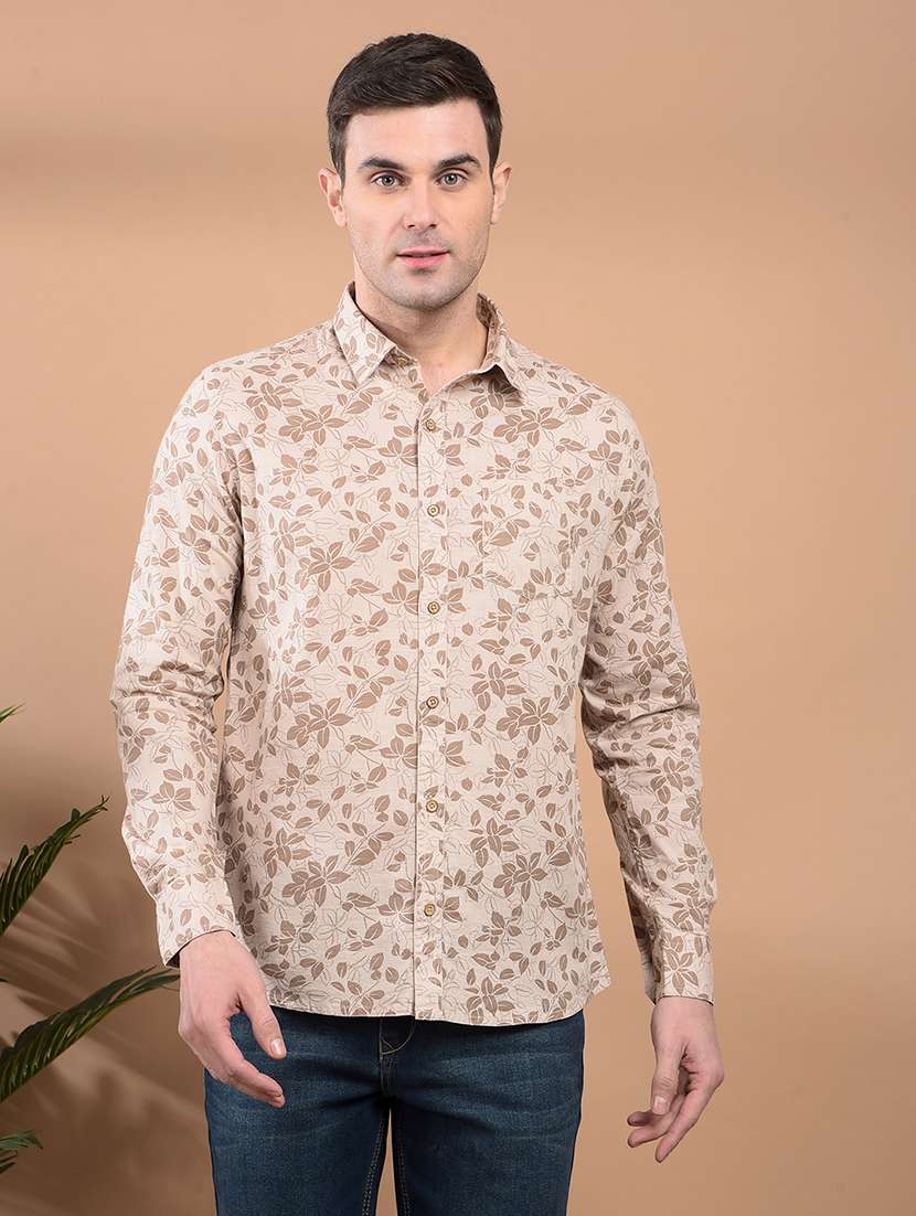 men printed long sleeve casual shirt - 21698450 -  Standard Image - 4