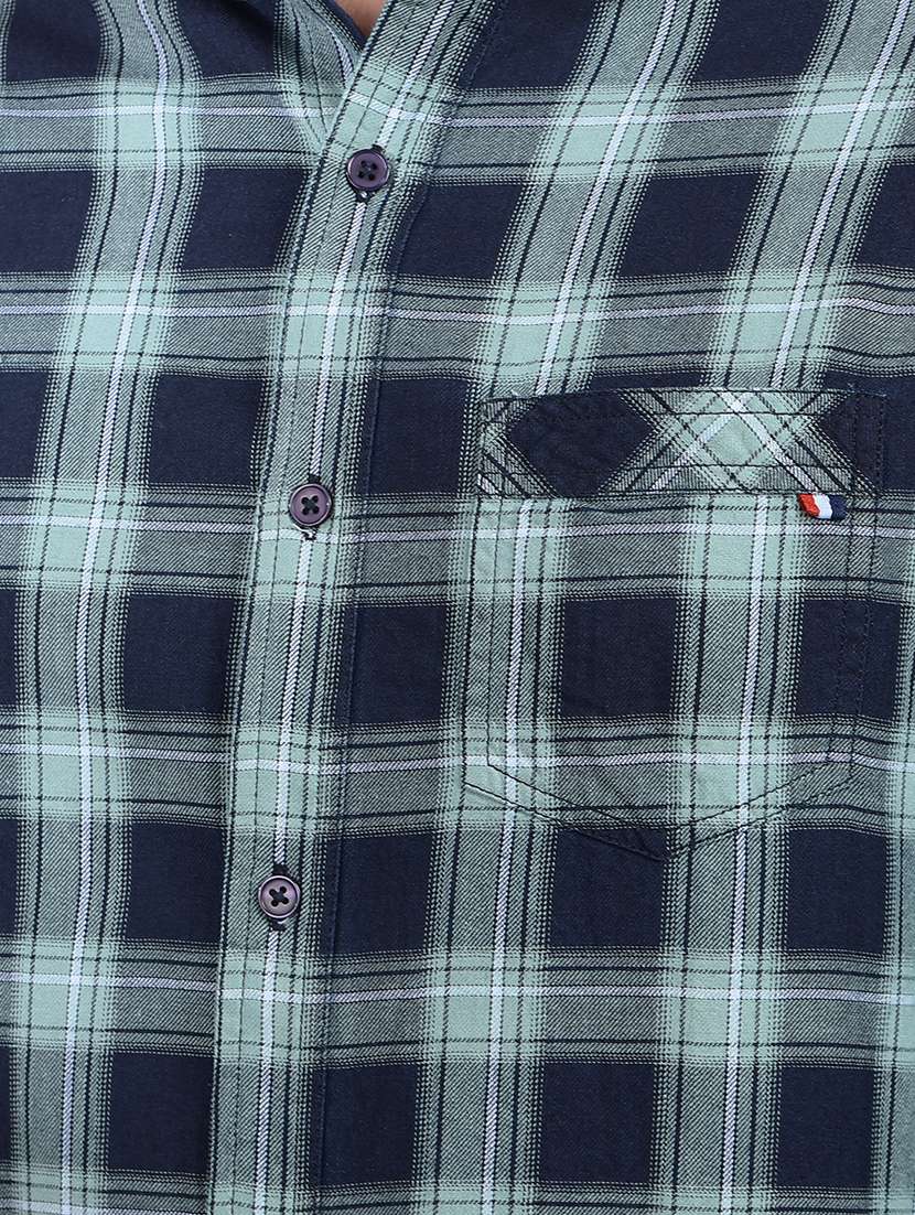 men checkered long sleeve casual shirt - 21698452 - Standard Image - 6