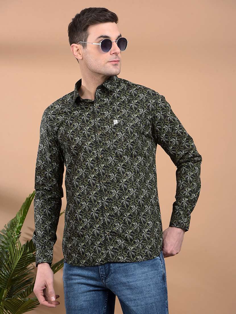 men printed long sleeve casual shirt - 21698455 -  Standard Image - 4