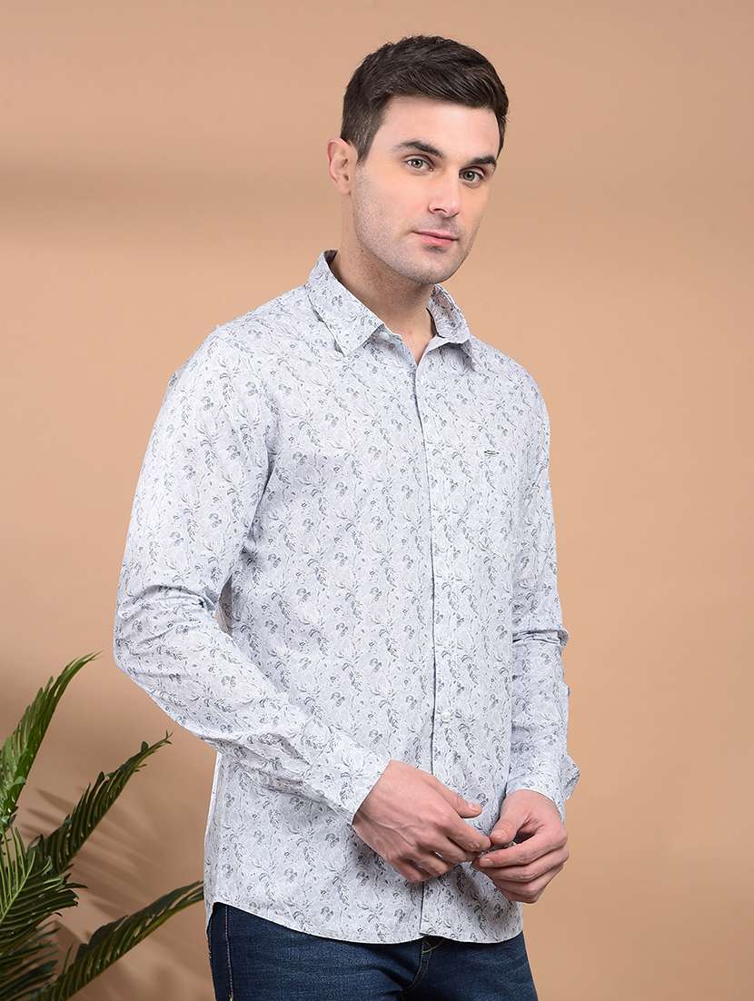 men printed long sleeve casual shirt - 21698459 -  Standard Image - 1