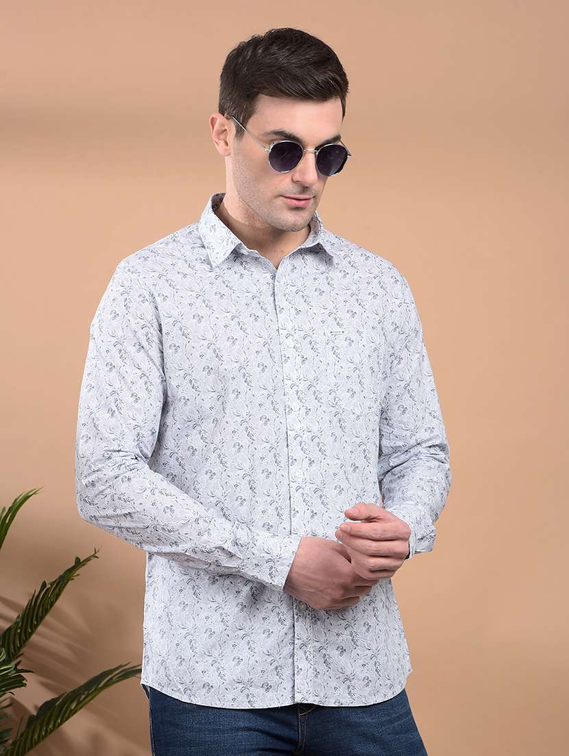men printed long sleeve casual shirt - 21698459 -  Standard Image - 4