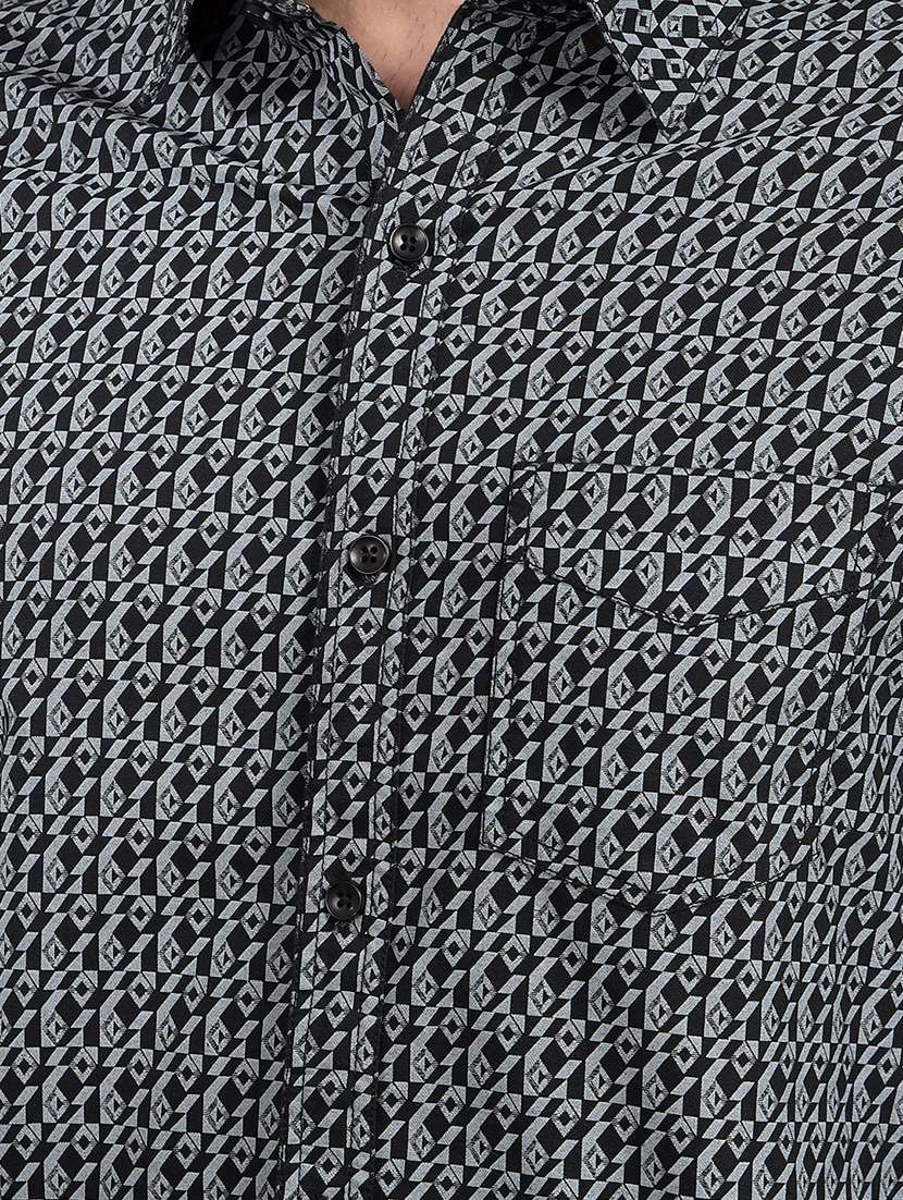 men printed long sleeve casual shirt - 21698461 -  Standard Image - 6