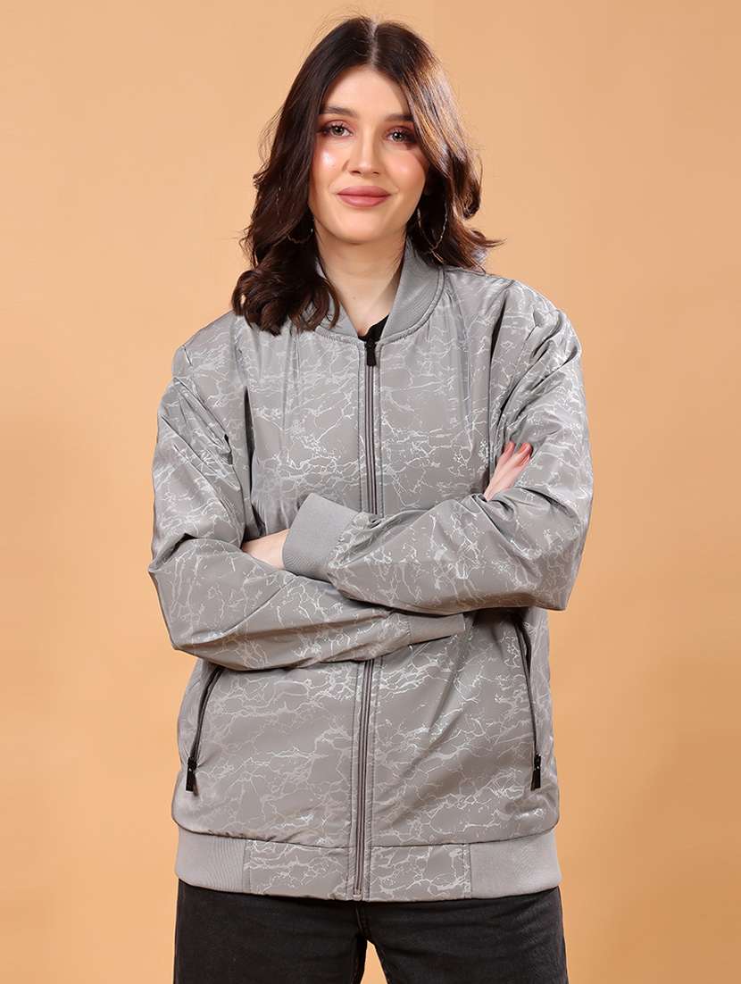 women printed long sleeves regular jacket - 21698488 - Zoom Image - 0