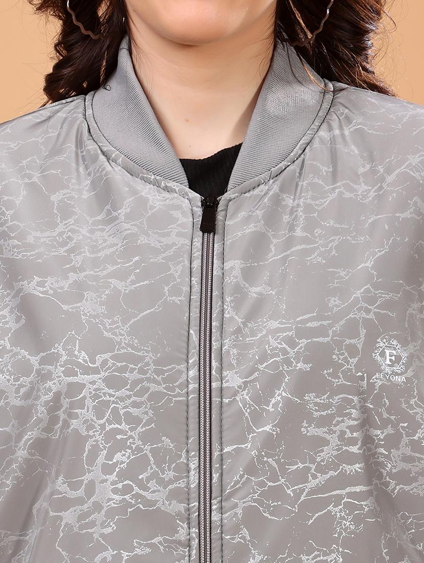 women printed long sleeves regular jacket - 21698488 - Standard Image - 4
