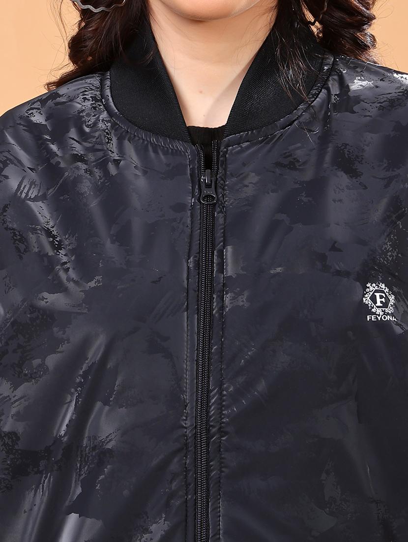 women printed long sleeves regular jacket - 21698489 - Standard Image - 4