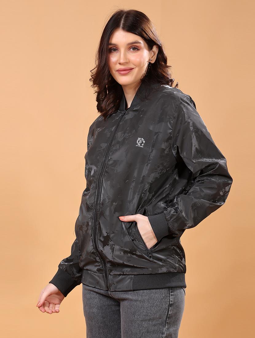 women printed long sleeves regular jacket - 21698490 - Standard Image - 1