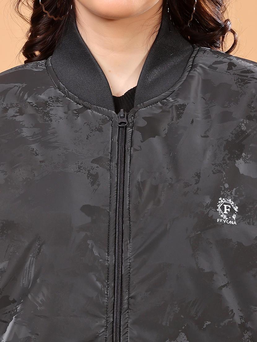 women printed long sleeves regular jacket - 21698490 - Standard Image - 4