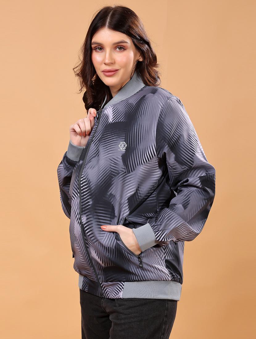 women printed long sleeves regular jacket - 21698493 - Standard Image - 1