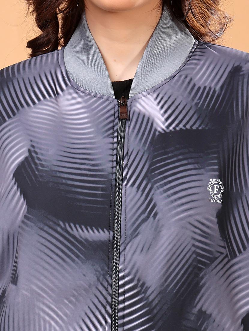 women printed long sleeves regular jacket - 21698493 - Standard Image - 4