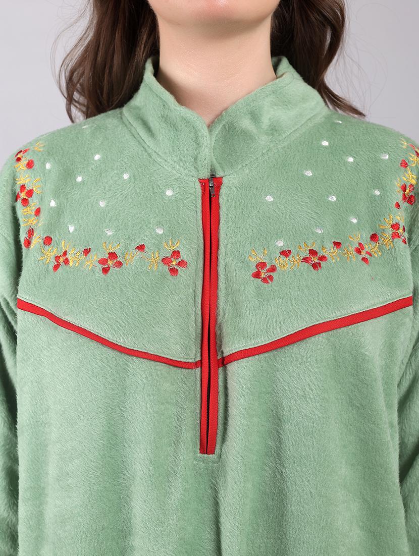 women printed long sleeves winter wear nighty - 21698779 - Standard Image - 4
