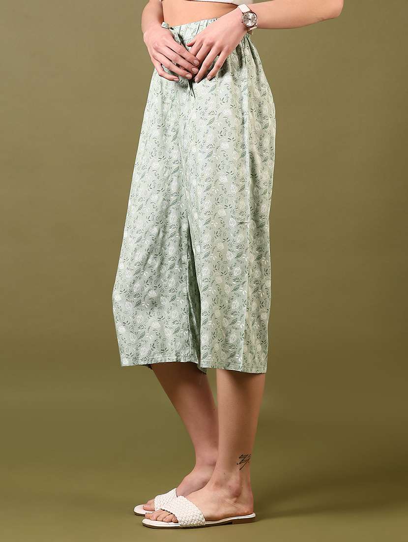 women printed mid rise capri - 21698839 -  Standard Image - 1