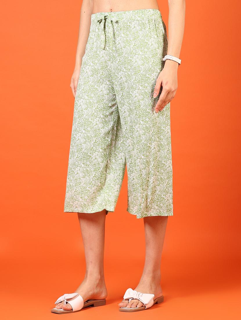 women printed mid rise capri - 21698840 - Standard Image - 1
