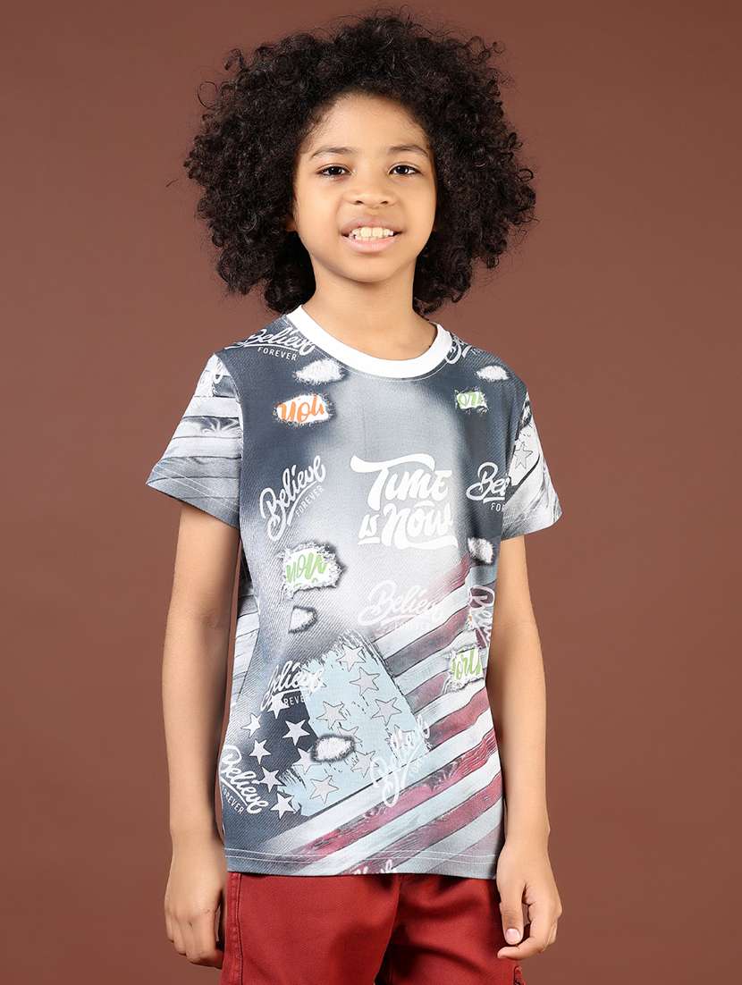 boys printed short sleeve regular fit t-shirt - 21698850 -  Standard Image - 1