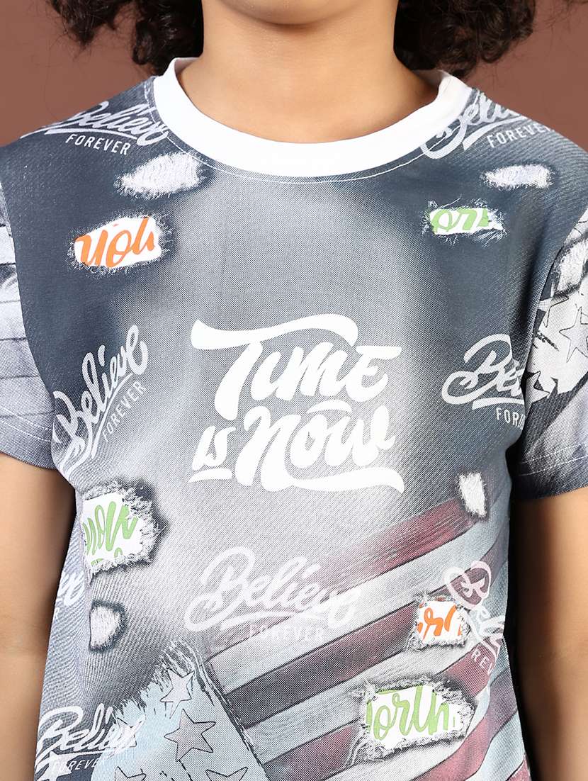 boys printed short sleeve regular fit t-shirt - 21698850 -  Standard Image - 4