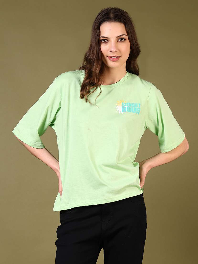 women back print short sleeve t-shirt