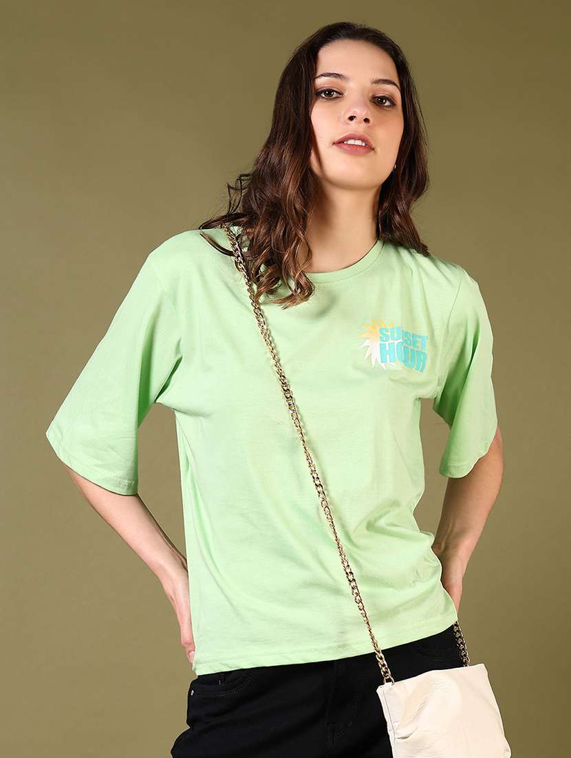 women back print short sleeve t-shirt - 21698914 -  Standard Image - 1