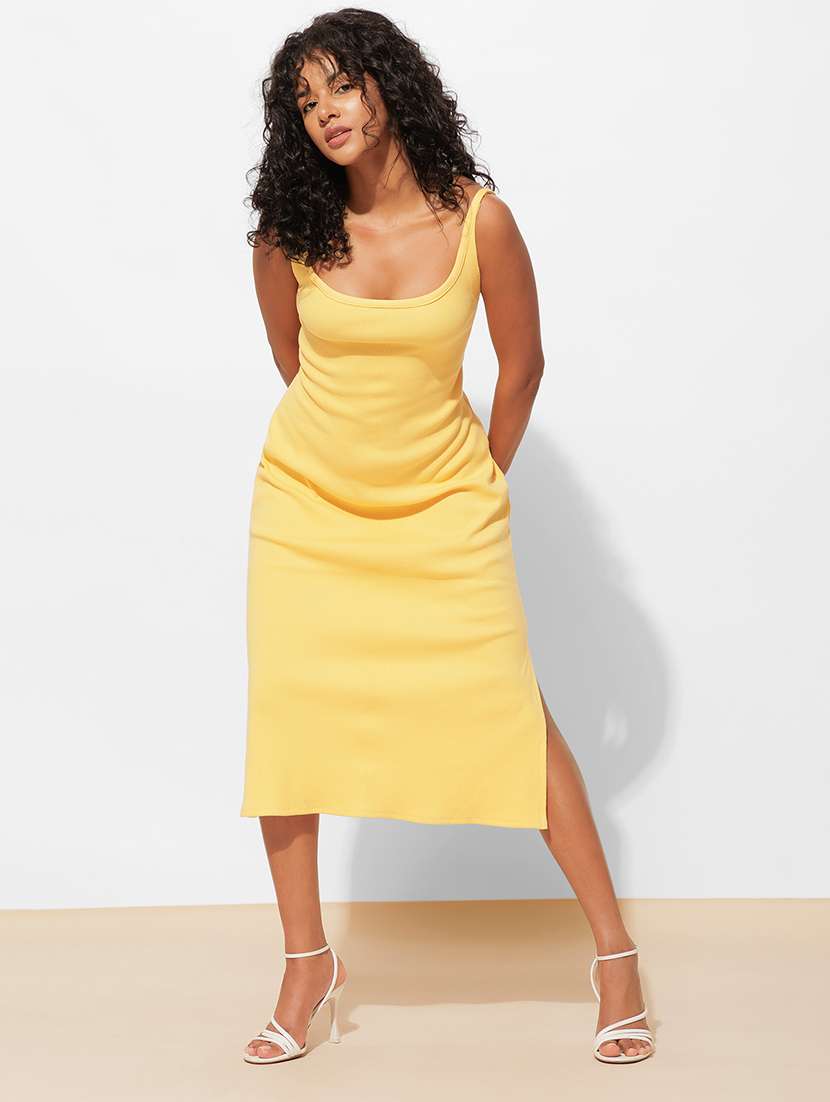 yellow cotton aline dress - 21699137 -  Zoom Image - 0