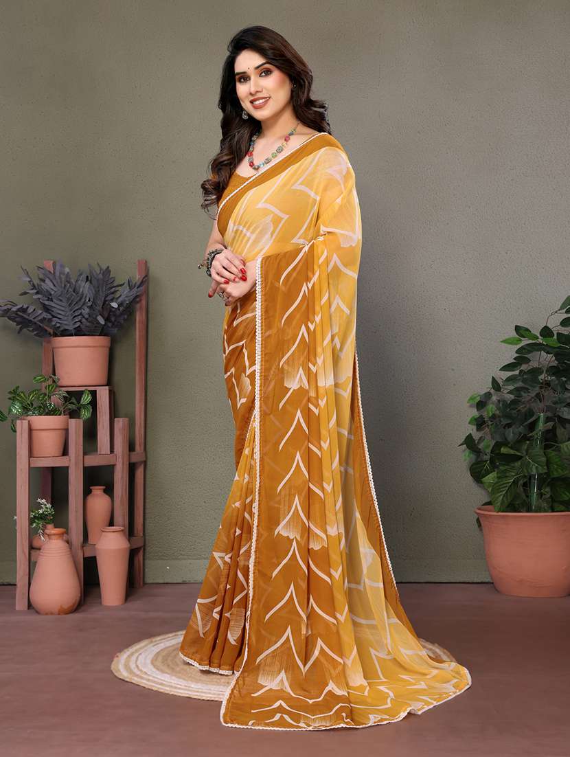 women printed casual wear saree with blouse - 21699420 -  Standard Image - 1