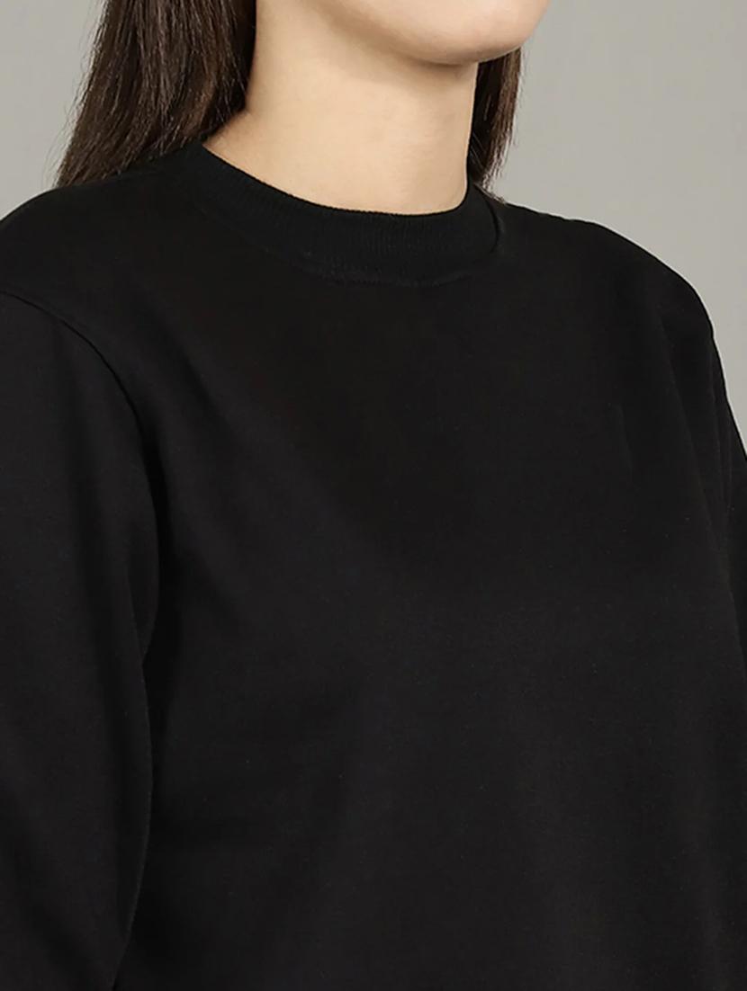 women long sleeves plain sweatshirt - 21699535 - Standard Image - 6