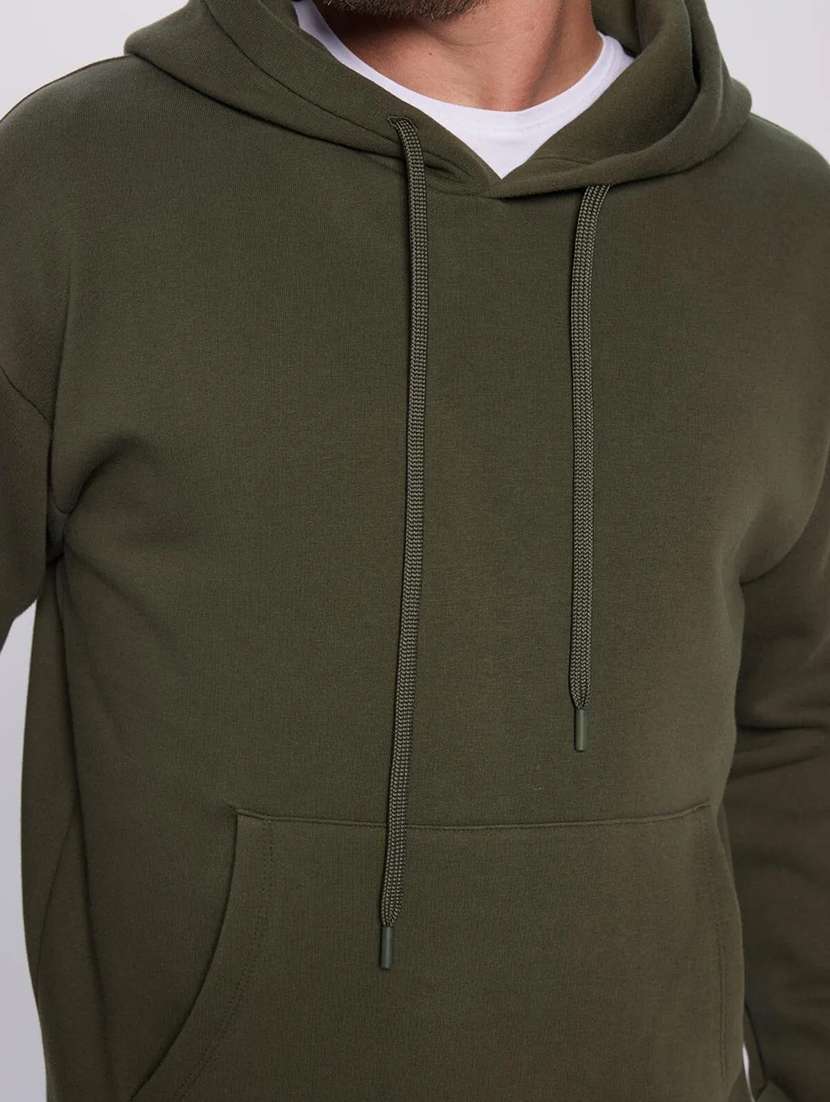 men long sleeves plain sweatshirt - 21699551 - Standard Image - 4