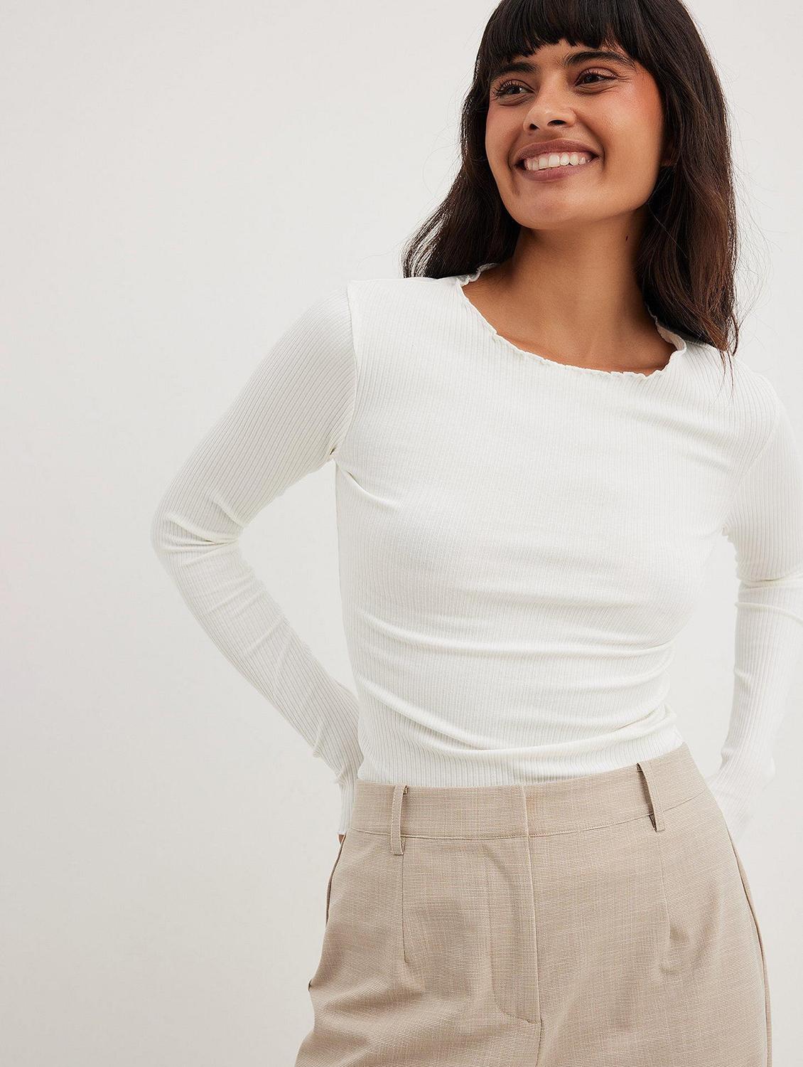 women solid long sleeve regular top - 21699934 -  Zoom Image - 0