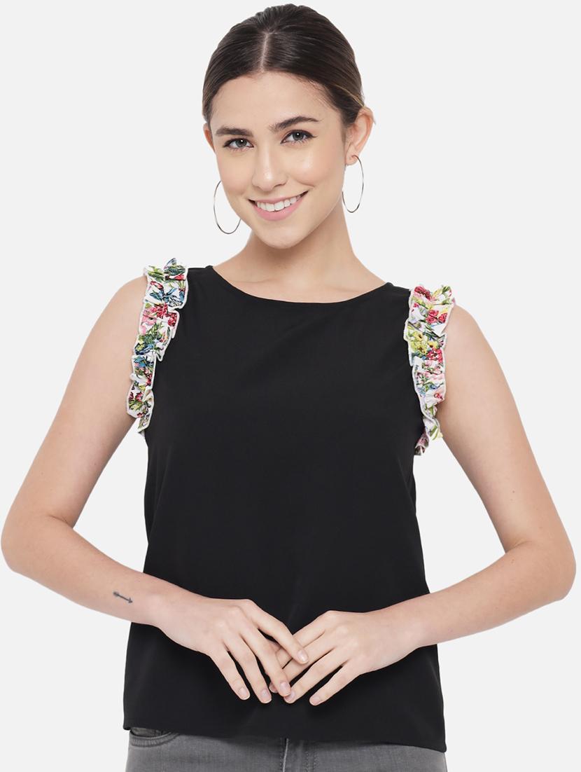 women black solid sleeveless top - 21700106 - Zoom Image - 0