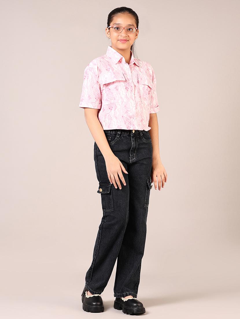 girls printed short sleeve shirt top - 21700685 - Standard Image - 4