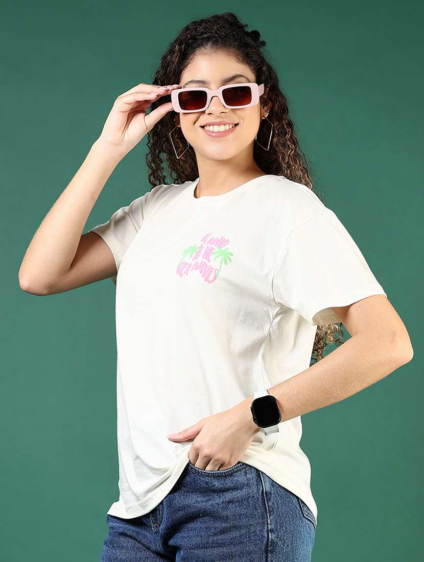 women printed short sleeve regular fit t-shirt - 21700809 -  Standard Image - 1