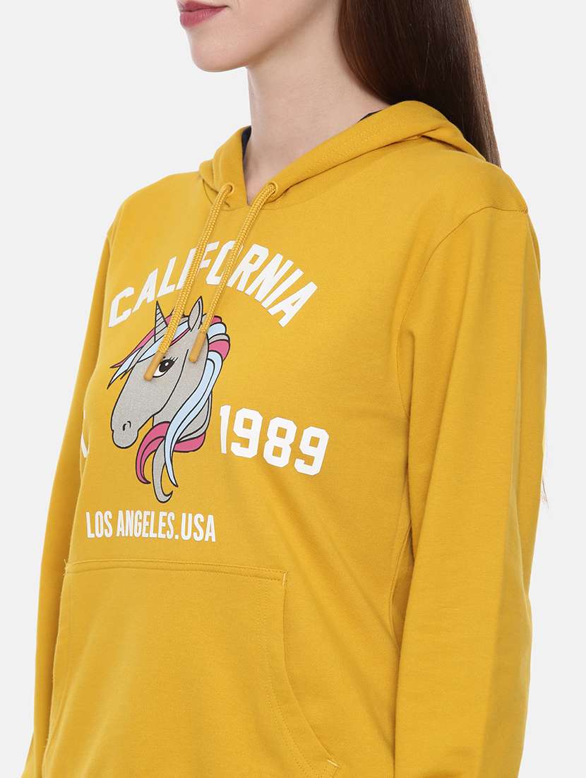 women front print hodded sweatshirt - 21700957 - Standard Image - 4