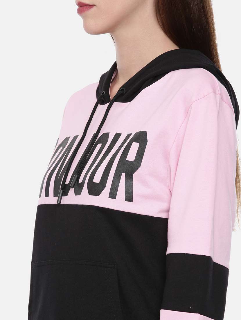 women color block long sleeve sweatshirt - 21700963 - Standard Image - 4