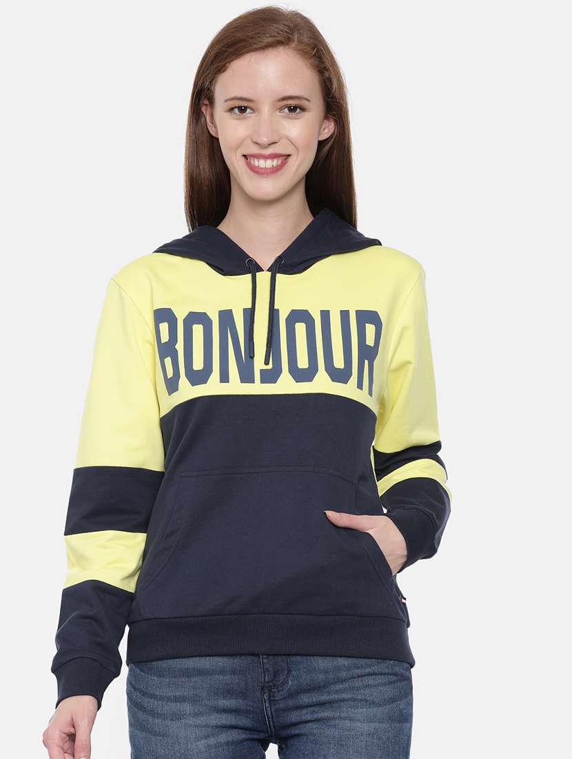 women color block long sleeve sweatshirt - 21700964 - Zoom Image - 0