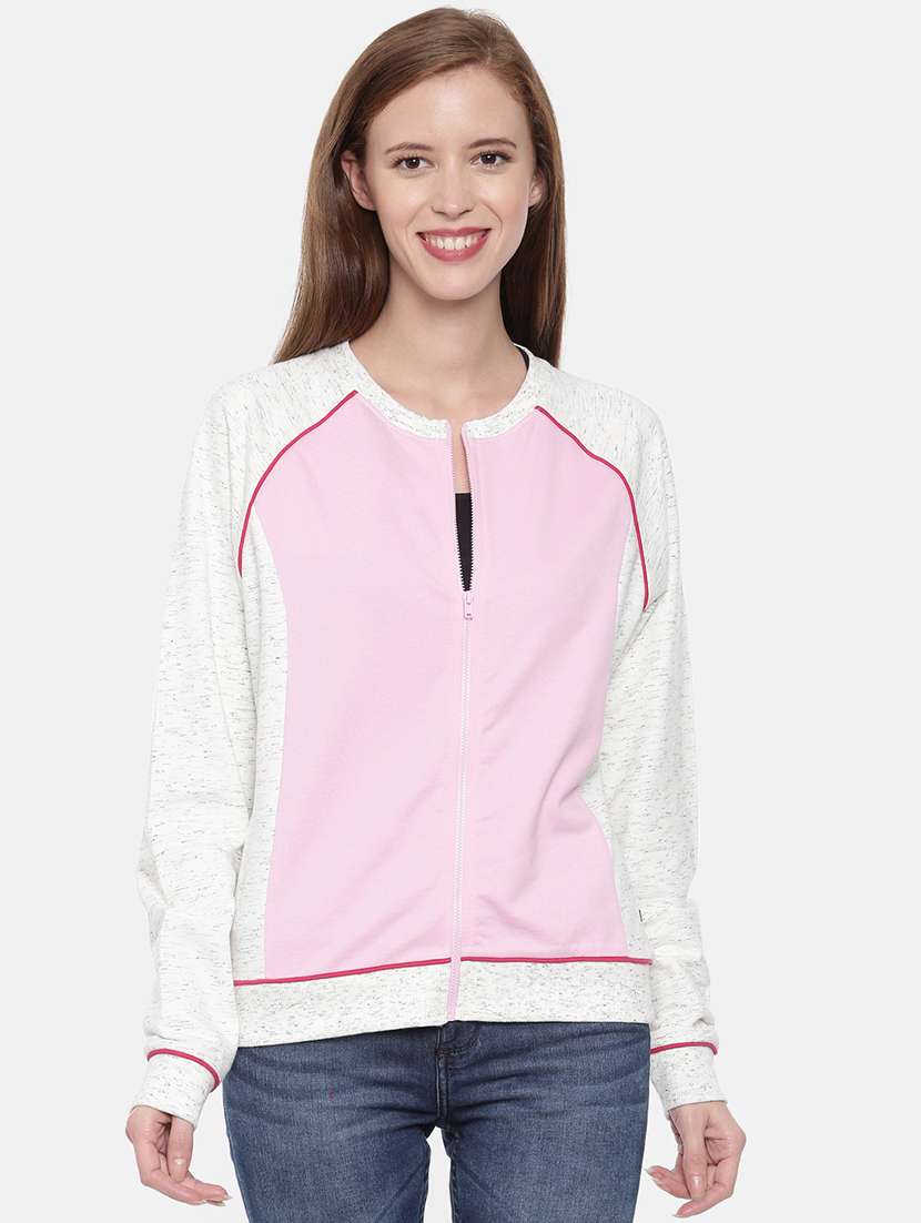 women color block long sleeve sweatshirt