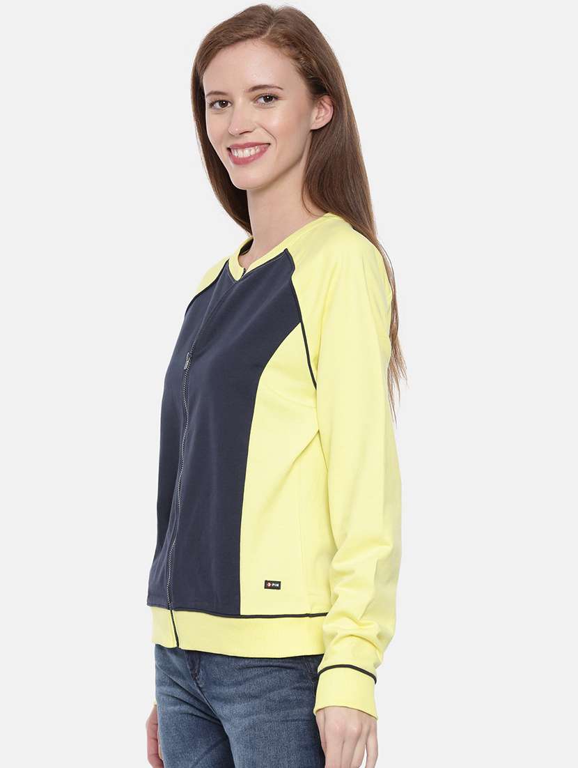women color block long sleeve sweatshirt - 21700966 -  Standard Image - 1