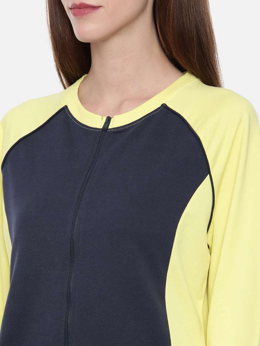women color block long sleeve sweatshirt - 21700966 - Standard Image - 4