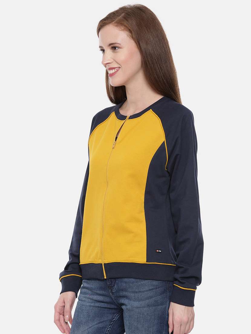 women color block long sleeve sweatshirt - 21700967 - Standard Image - 1