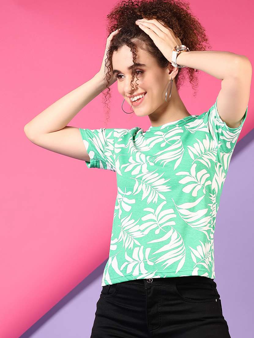 women printed short sleeve t-shirt - 21701001 -  Standard Image - 1