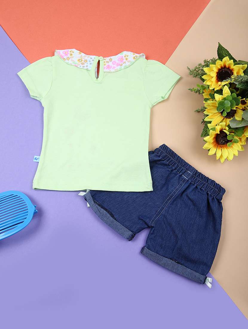 kids printed t-shirt & shorts set - 21701006 - Standard Image - 1
