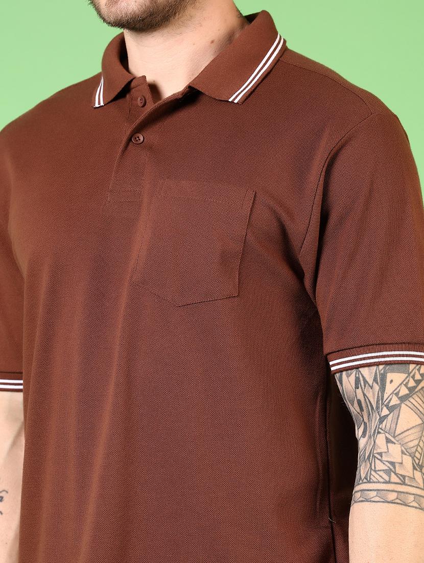 men short sleeves plain polo t-shirt - 21701023 - Standard Image - 4